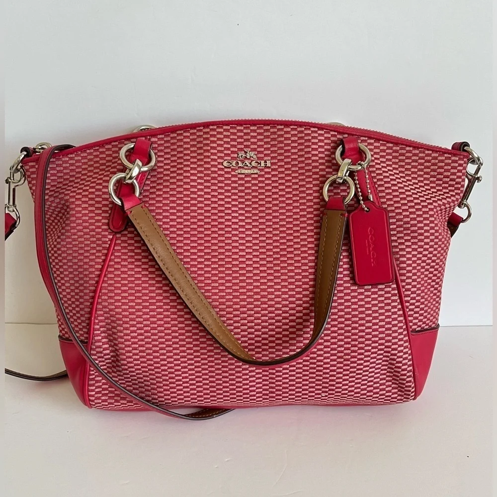 COACH Jacquard Kelsey Satchel Small Crossbody Bag F57244